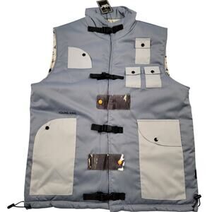 The Hideout Clothing x YK Osiris Young King Gray Tech Utility Vest L NWT